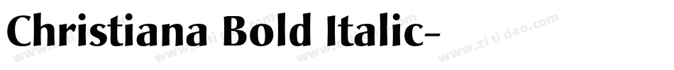 Christiana Bold Italic字体转换
